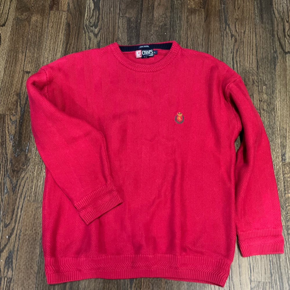 Ralph Lauren Chaps Red Cotton Sweater